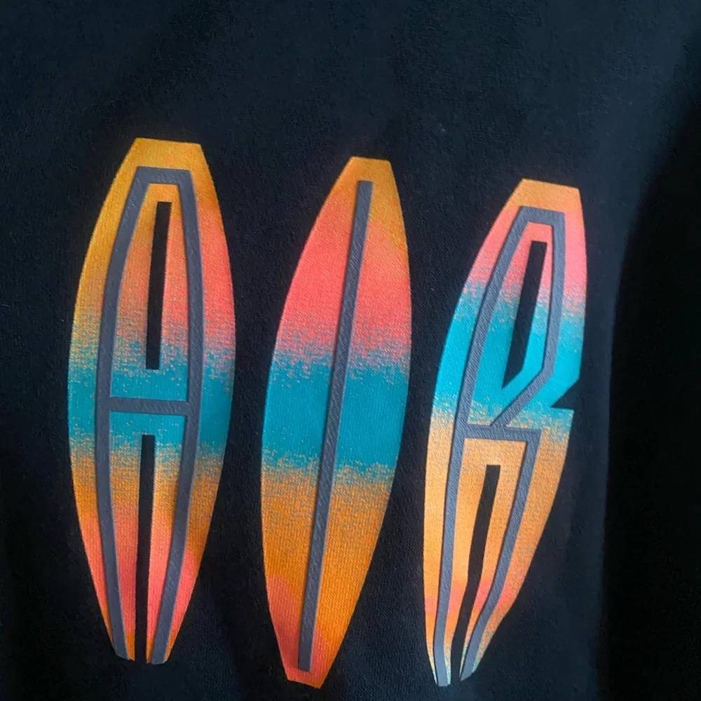 Jordan Black Hoodie with Neon Pink and Neon Yellow‎ Accents